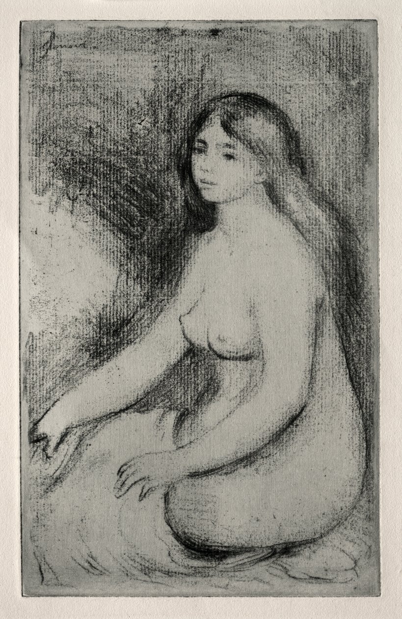 siddende badende af Pierre Auguste Renoir