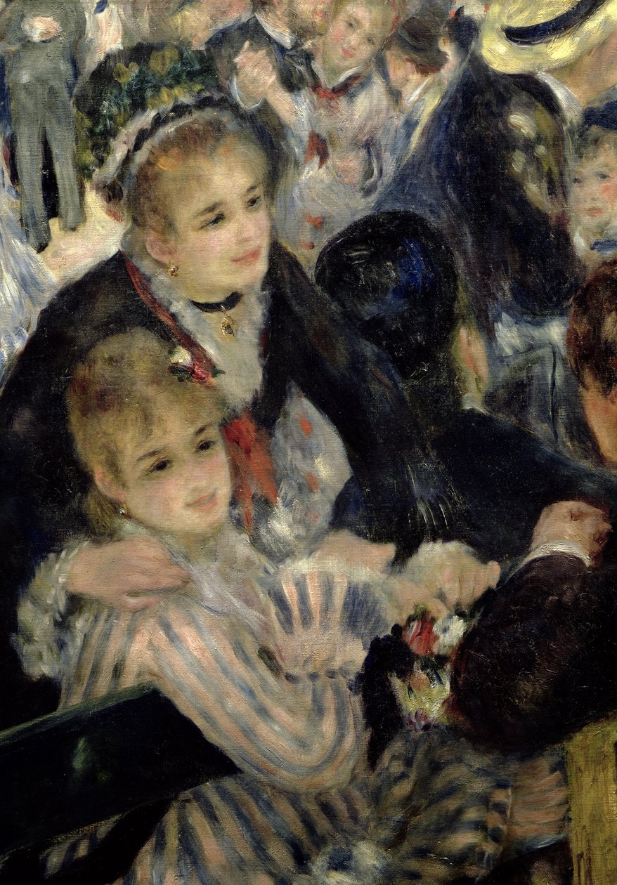 Bal ved Moulin de la Galette, detalje af to siddende kvinder, 1876 olie på lærred detalje af 36481 af Pierre Auguste Renoir