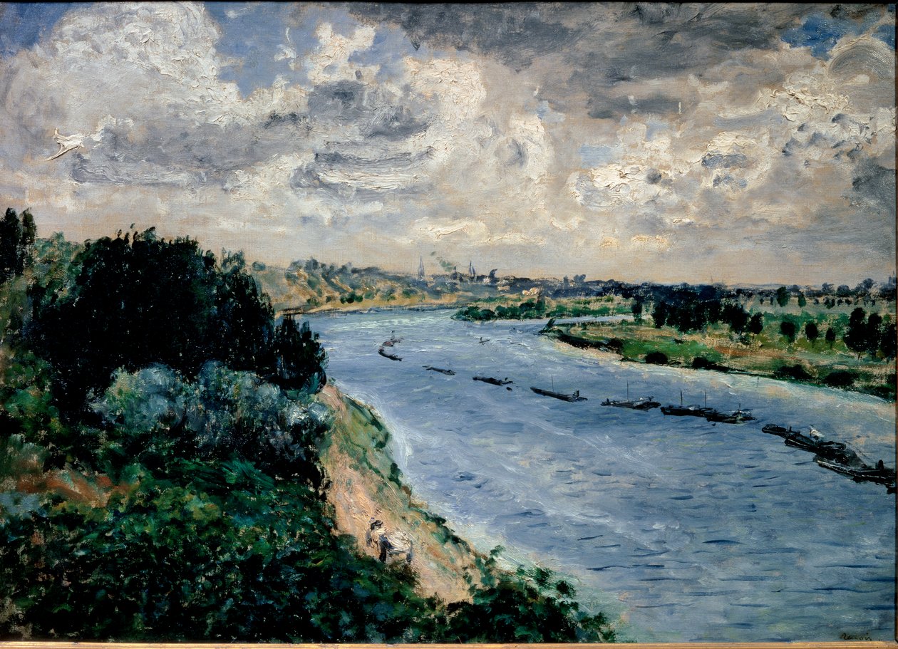 Pramme på Seinen af Pierre Auguste Renoir
