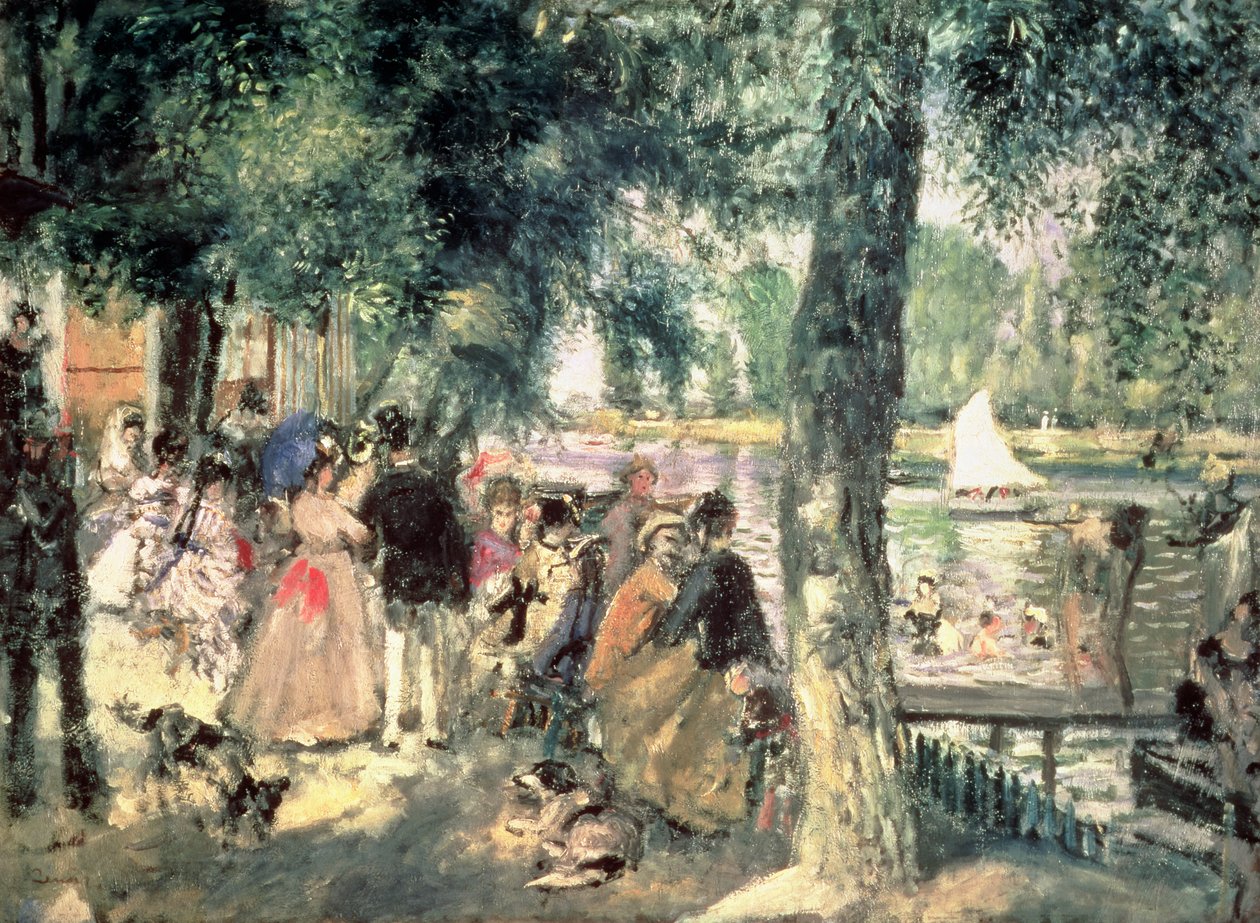 Badning på Seinen eller La Grenouillere, ca. 1869 (olie på lærred) af Pierre Auguste Renoir