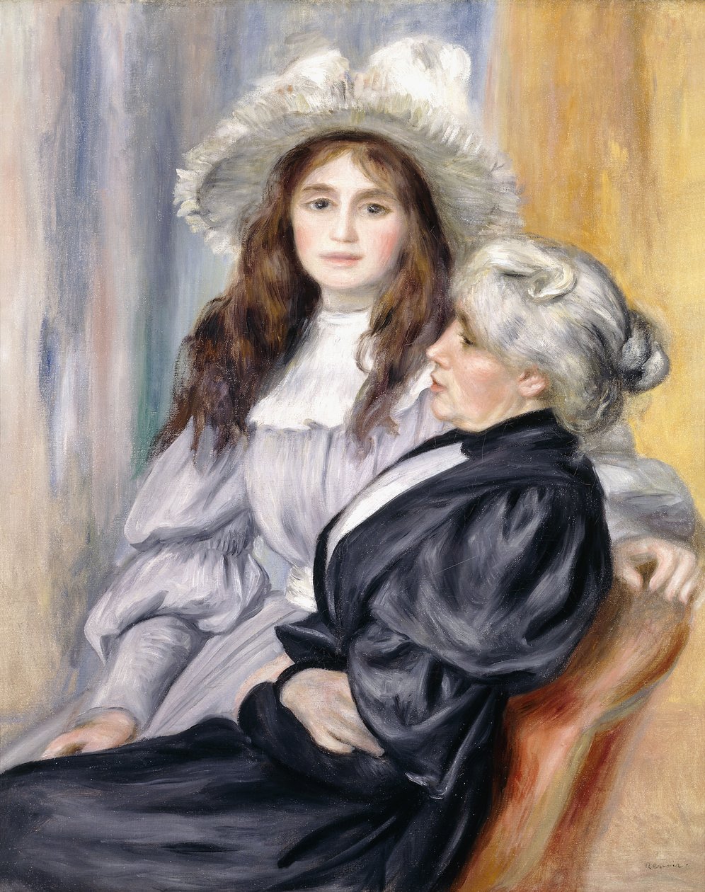 Berthe Morisot og hendes datter, Julie Manet, 1894 af Pierre Auguste Renoir