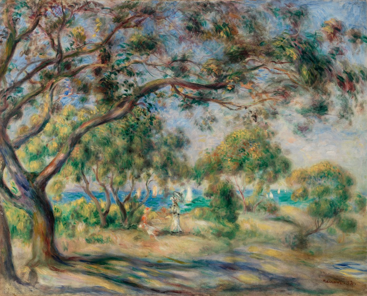 Stolens træ (Noirmoutier) af Pierre Auguste Renoir