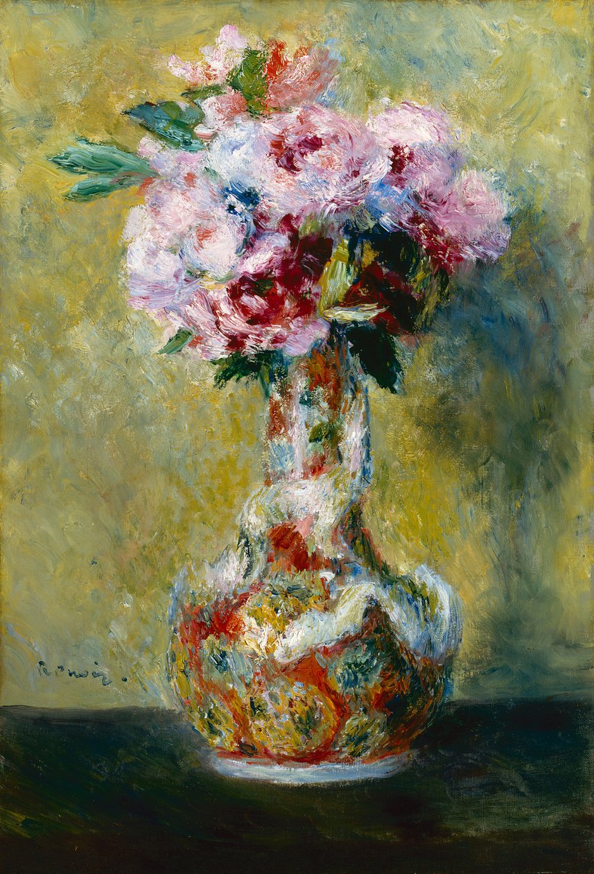 ""Buket blomster i en japansk vase"" (japonisme) Maleri af Pierre Auguste Renoir (1841-1919) 1878 Indianapolis Museum of Art USA af Pierre Auguste Renoir