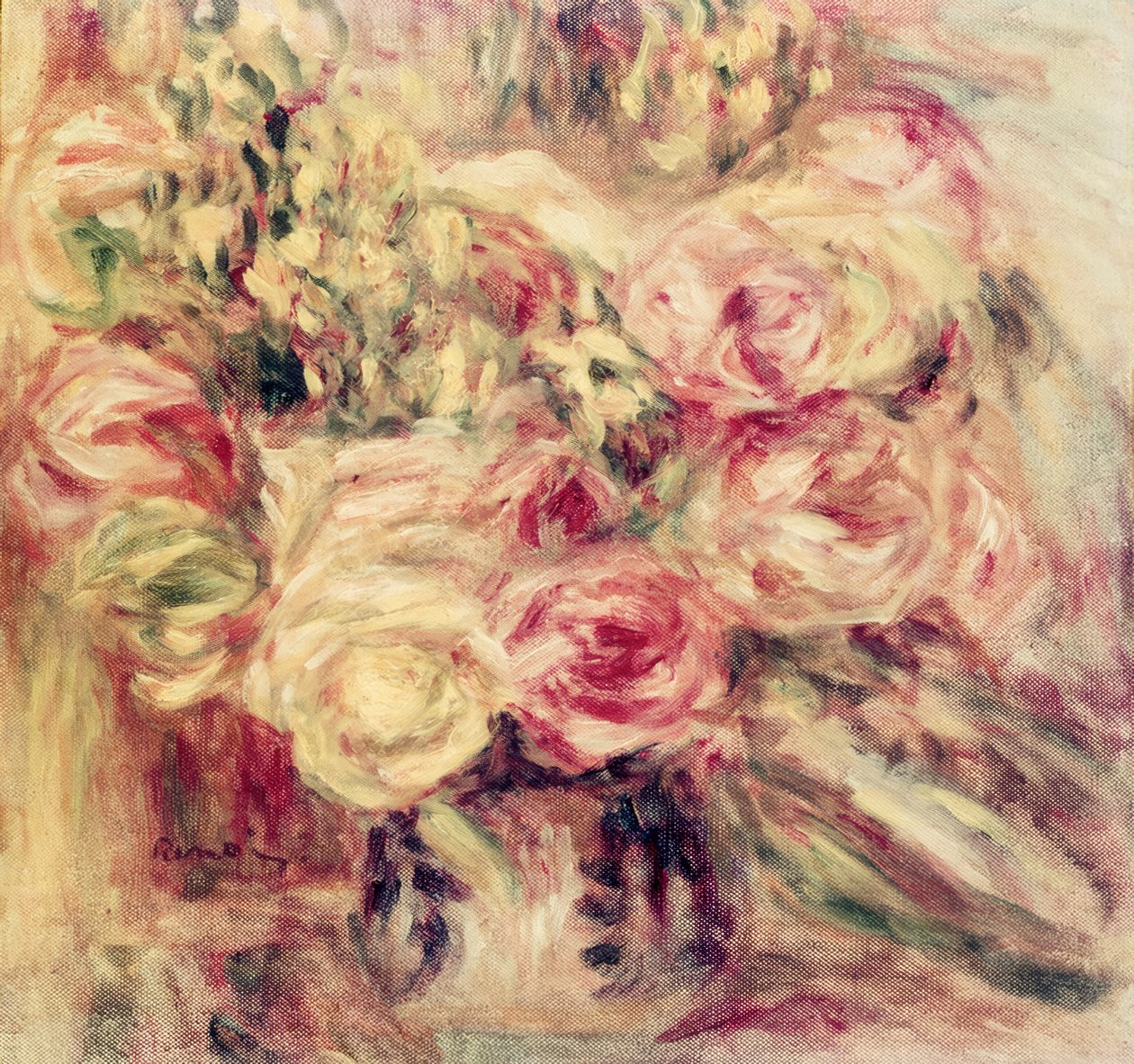 Buket roser af Pierre Auguste Renoir
