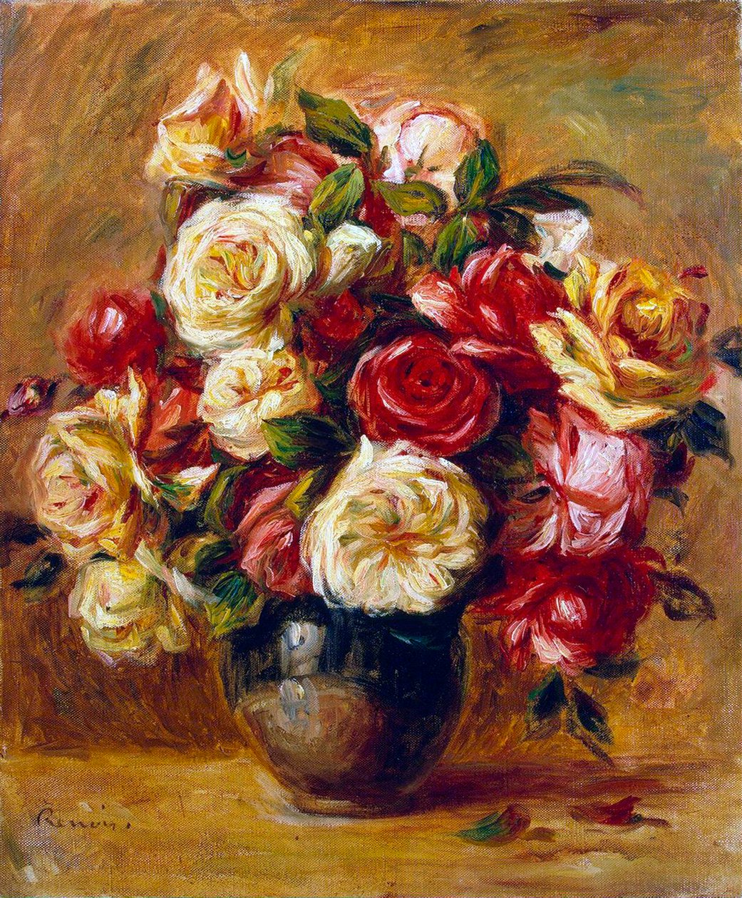 Buket roser, c1909. af Pierre Auguste Renoir