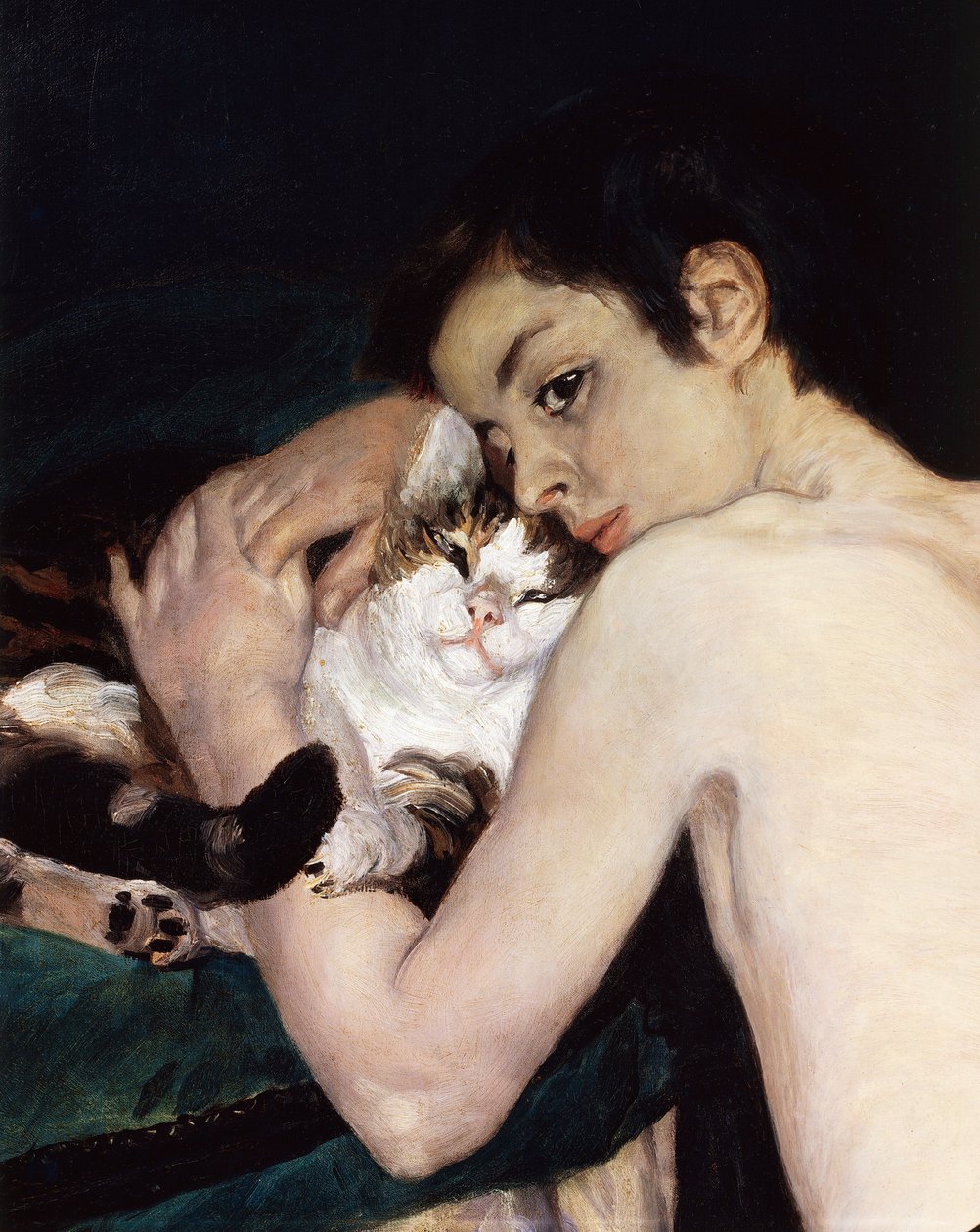 Dreng med en kat, af Pierre-Auguste Renoir af Pierre Auguste Renoir