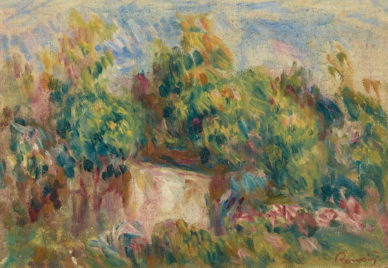Skur nær Les Colettes af Pierre Auguste Renoir
