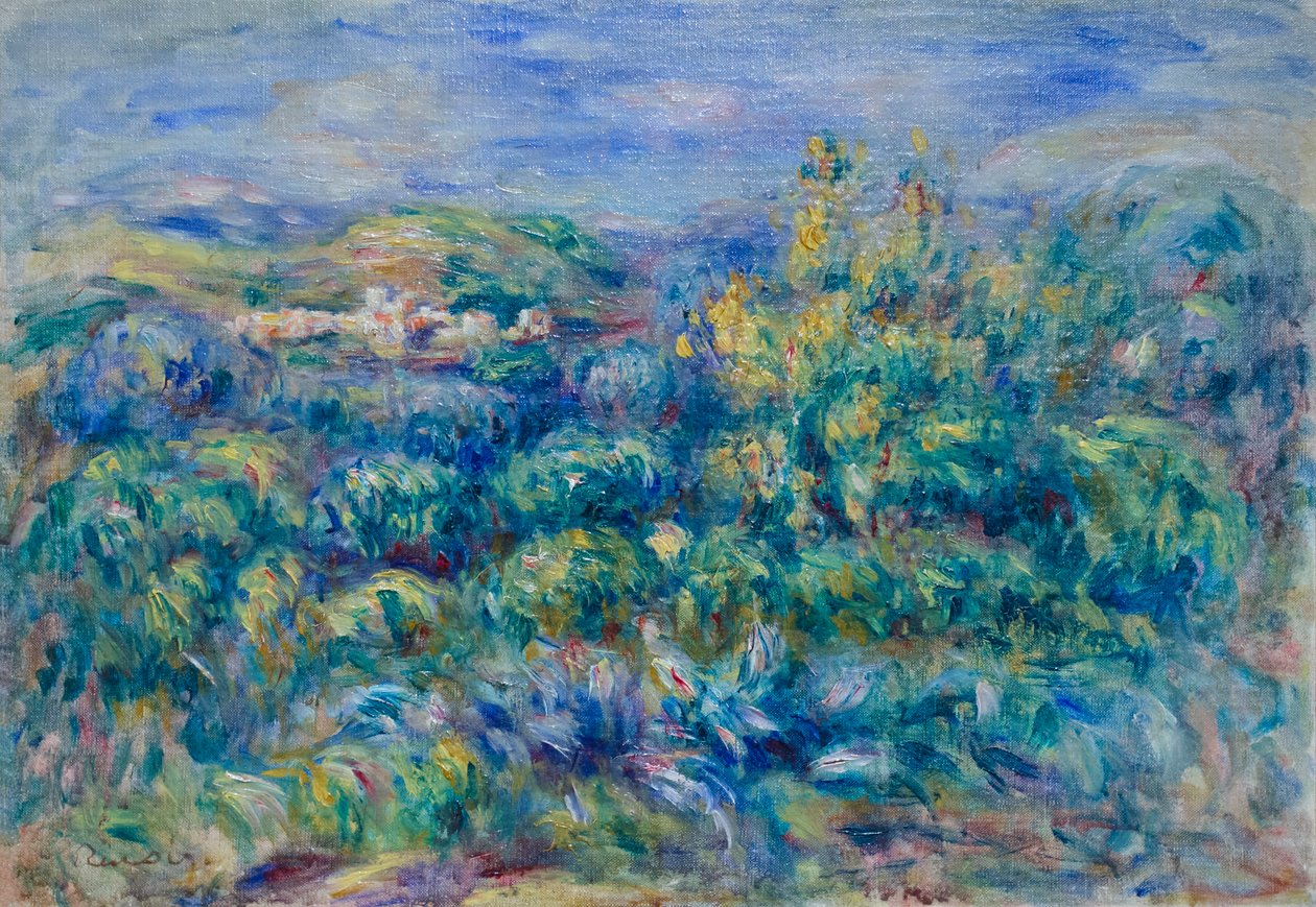 Cagnes Landskab af Pierre Auguste Renoir