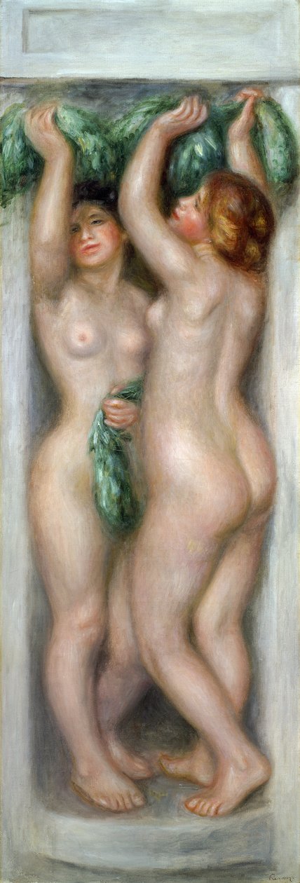 Karyatider, ca. 1910 (olie på panel) af Pierre Auguste Renoir