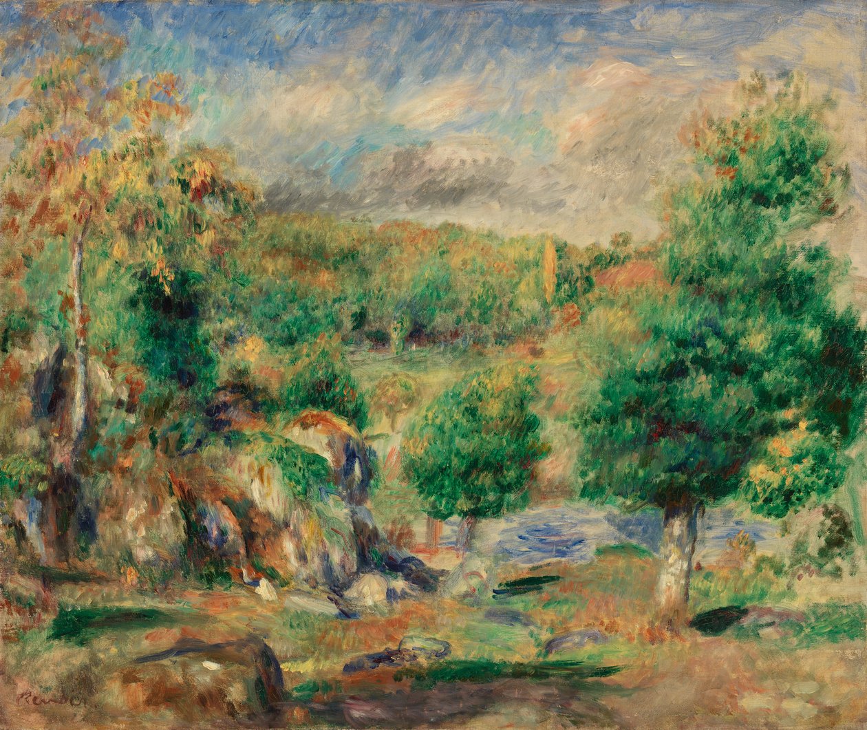 Kastanjetræer, Pont-Aven af Pierre Auguste Renoir