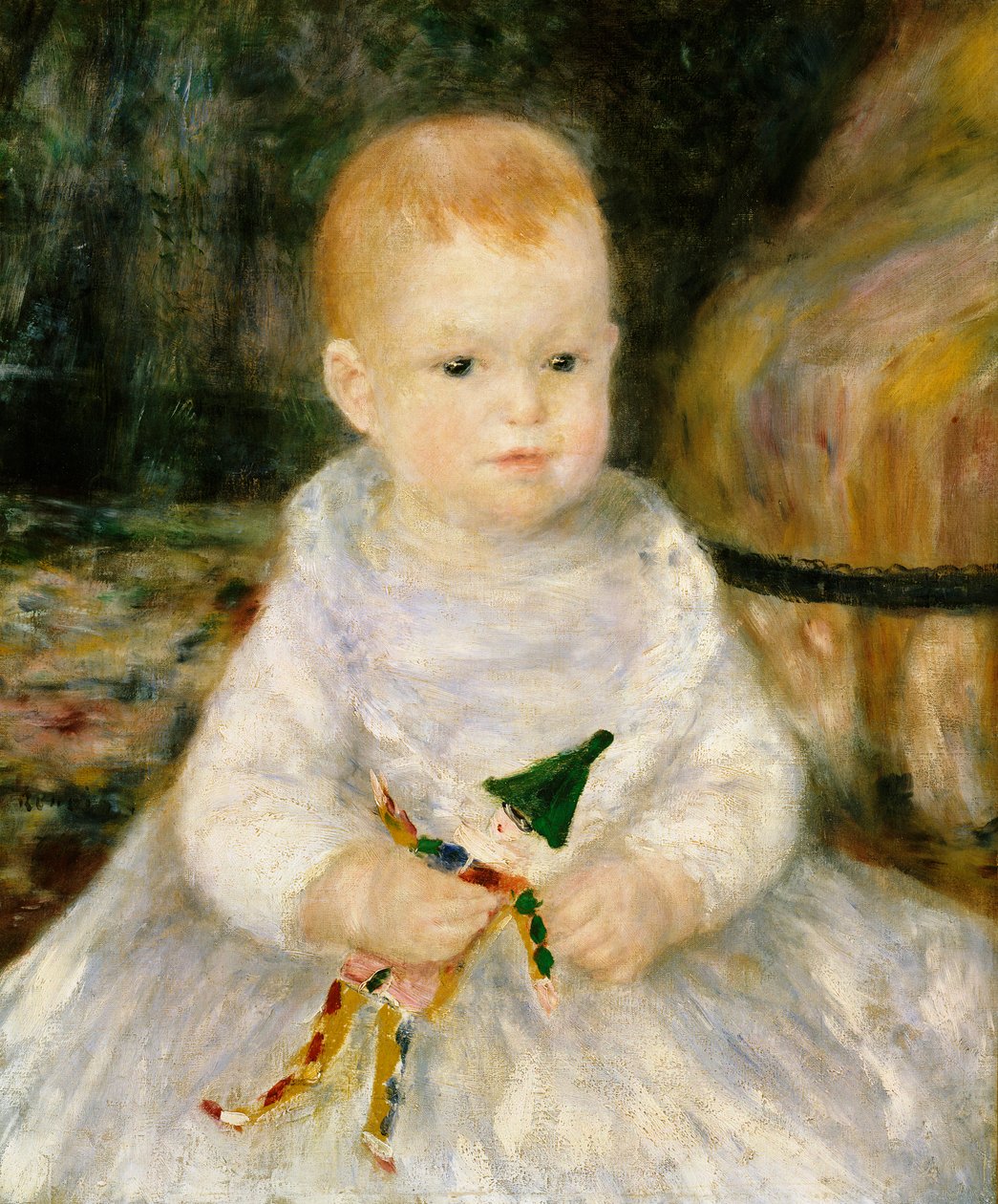 Barn med en legetøjsklovn af Pierre Auguste Renoir