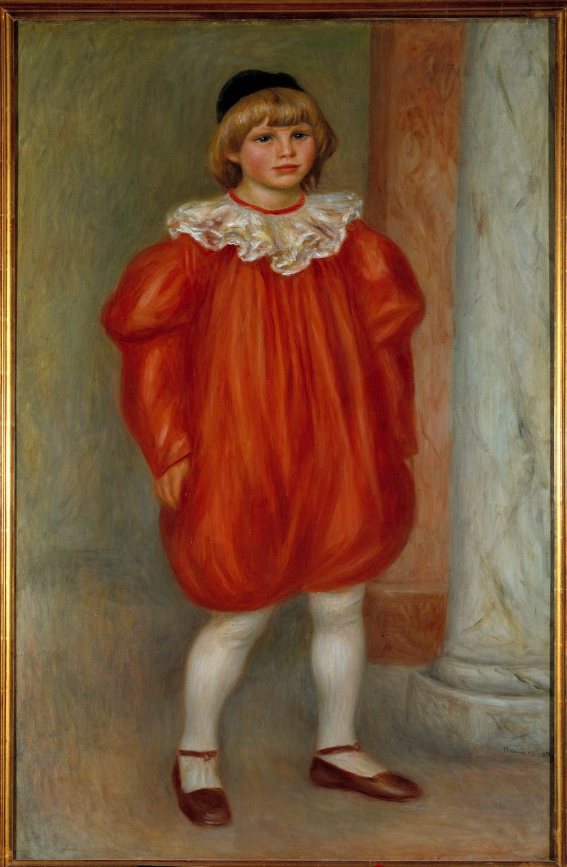 Claude Renoir en klovnemaleri af Pierre Auguste Renoir (1841-1919) 1909 søn. 0,77x1,2 m Paris, musee de l