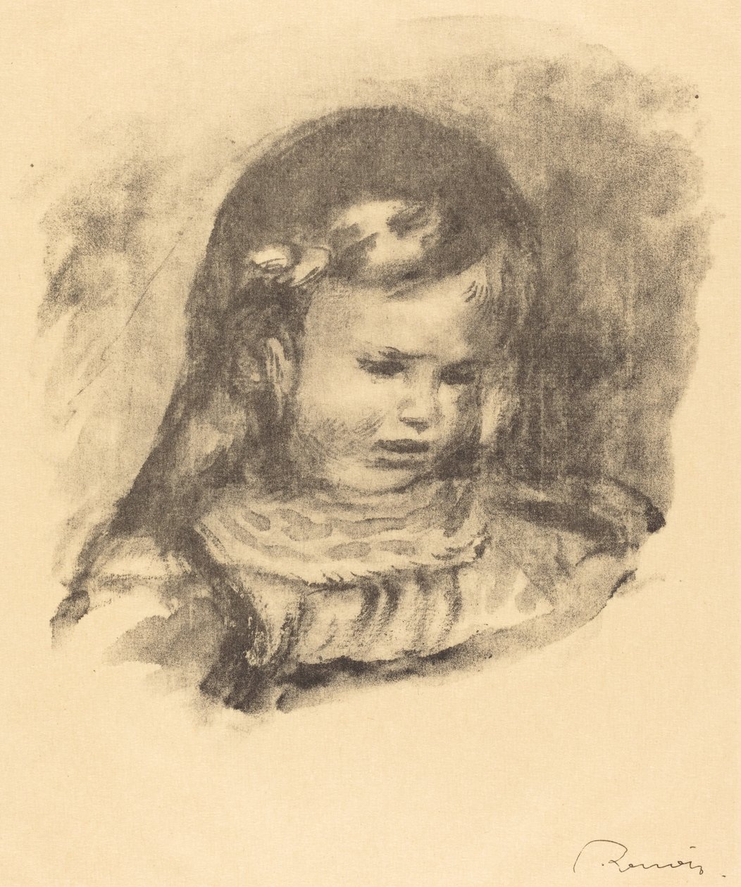 Claude Renoir, hovedet sænket Claude Renoir, hovedet sænket, 1904. af Pierre Auguste Renoir