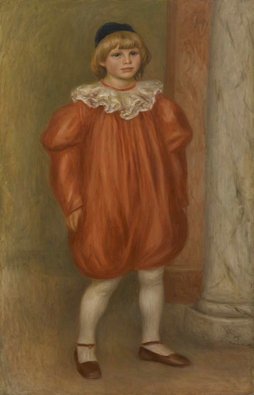Claude Renoir i klovnekostume, 1909 af Pierre Auguste Renoir