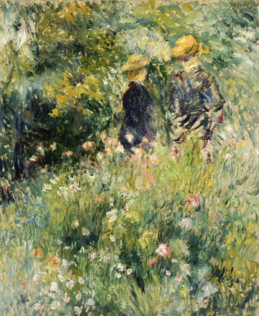Samtale i en rosenhave, 1876 af Pierre Auguste Renoir