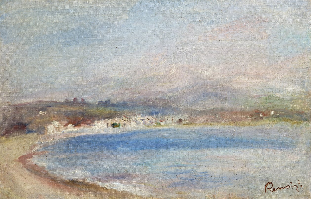 Cros de Cagnes, Hav, Bjerge, ca. 1910 (olie på lærred) af Pierre Auguste Renoir