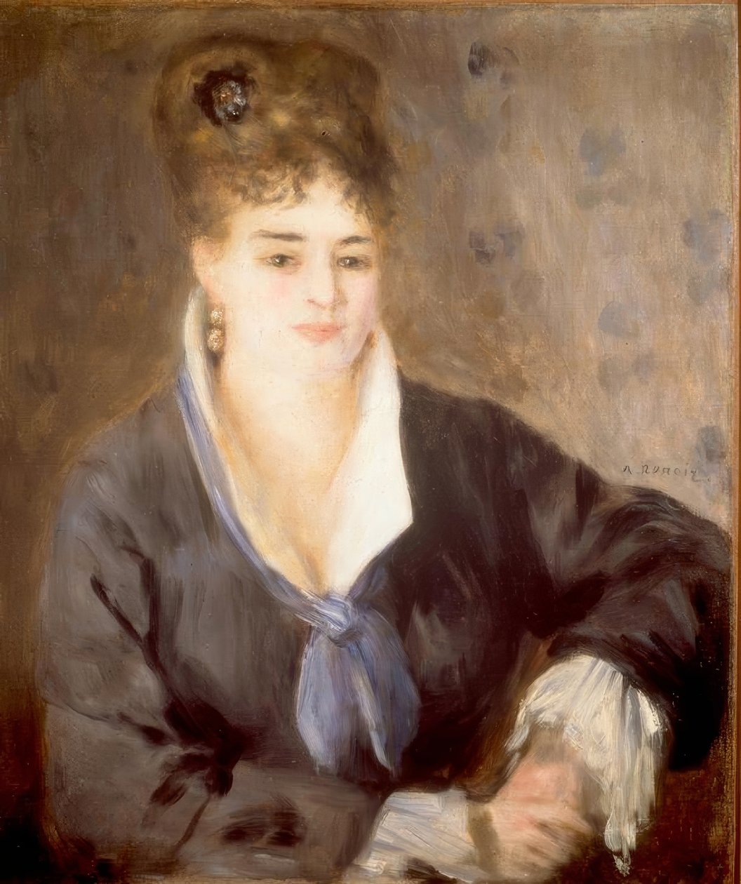 Dame i sort af Pierre Auguste Renoir