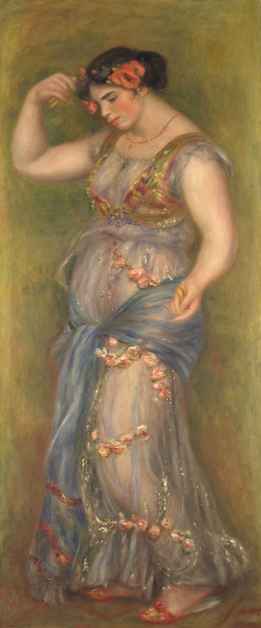 Dansende pige med kastanjetter af Pierre Auguste Renoir