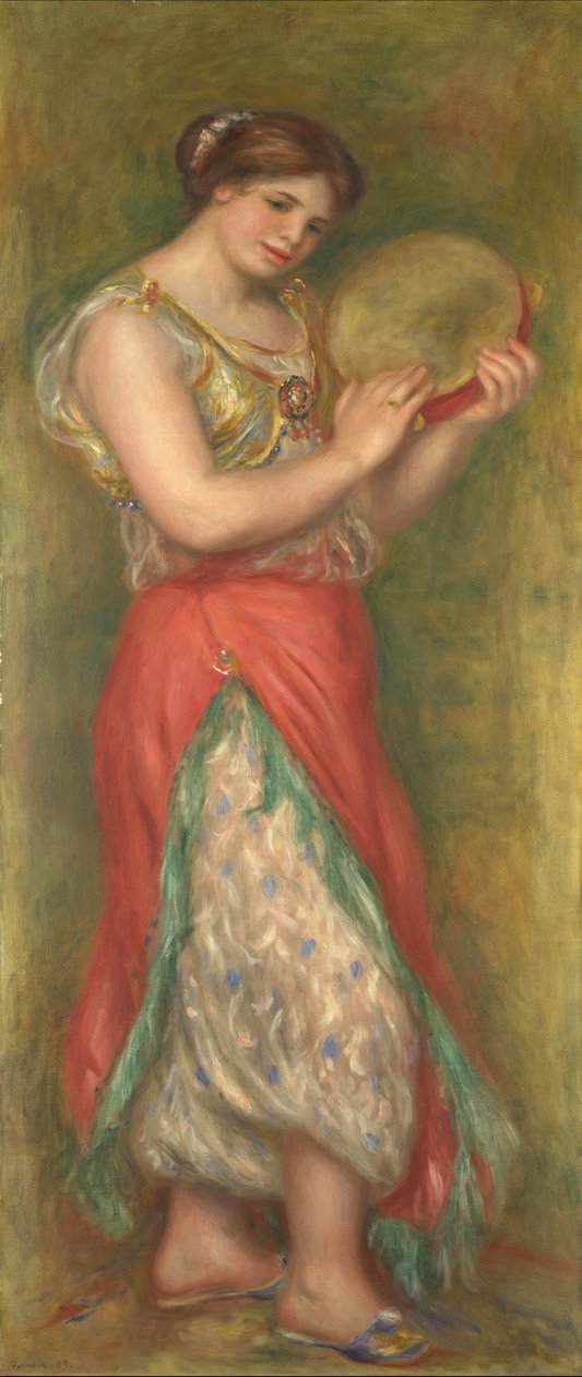 Dansende pige med tamburin af Pierre Auguste Renoir