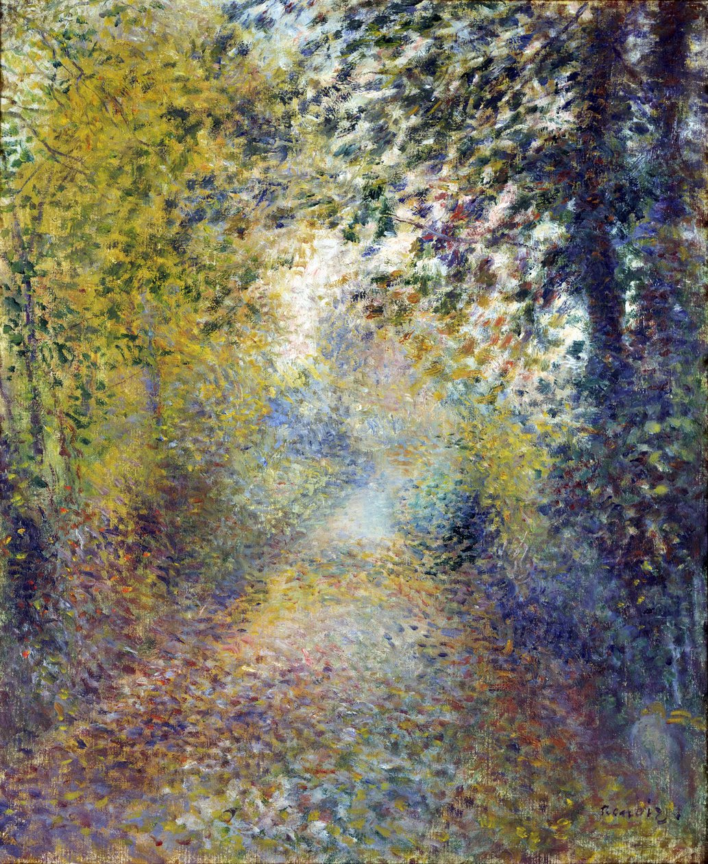 ""I skoven"" (i skoven) Maleri af Pierre Auguste Renoir (1841-1919) 1880 Dim 55,8x46,3 cm National Museum of Western Art, Tokyo af Pierre Auguste Renoir