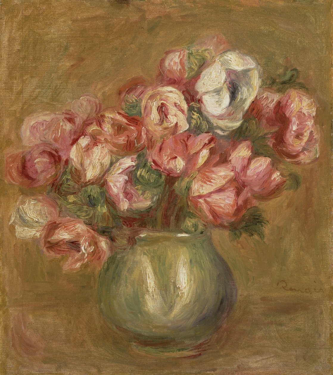 Blomster i en grøn vase, 1906 af Pierre Auguste Renoir