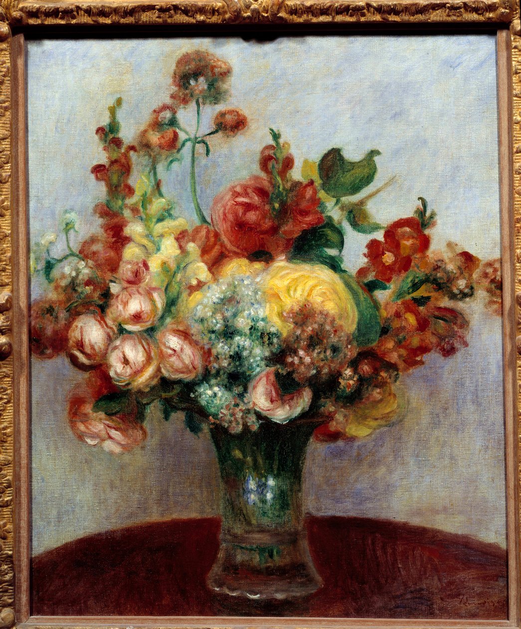 Blomster i en vase. Maleri af Pierre Auguste Renoir (1841-1919) af Pierre Auguste Renoir