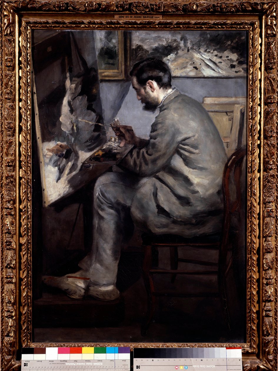 Frederic Bazille (1841-1870): portræt af Pierre Auguste Renoir (1841-1919) af Pierre Auguste Renoir