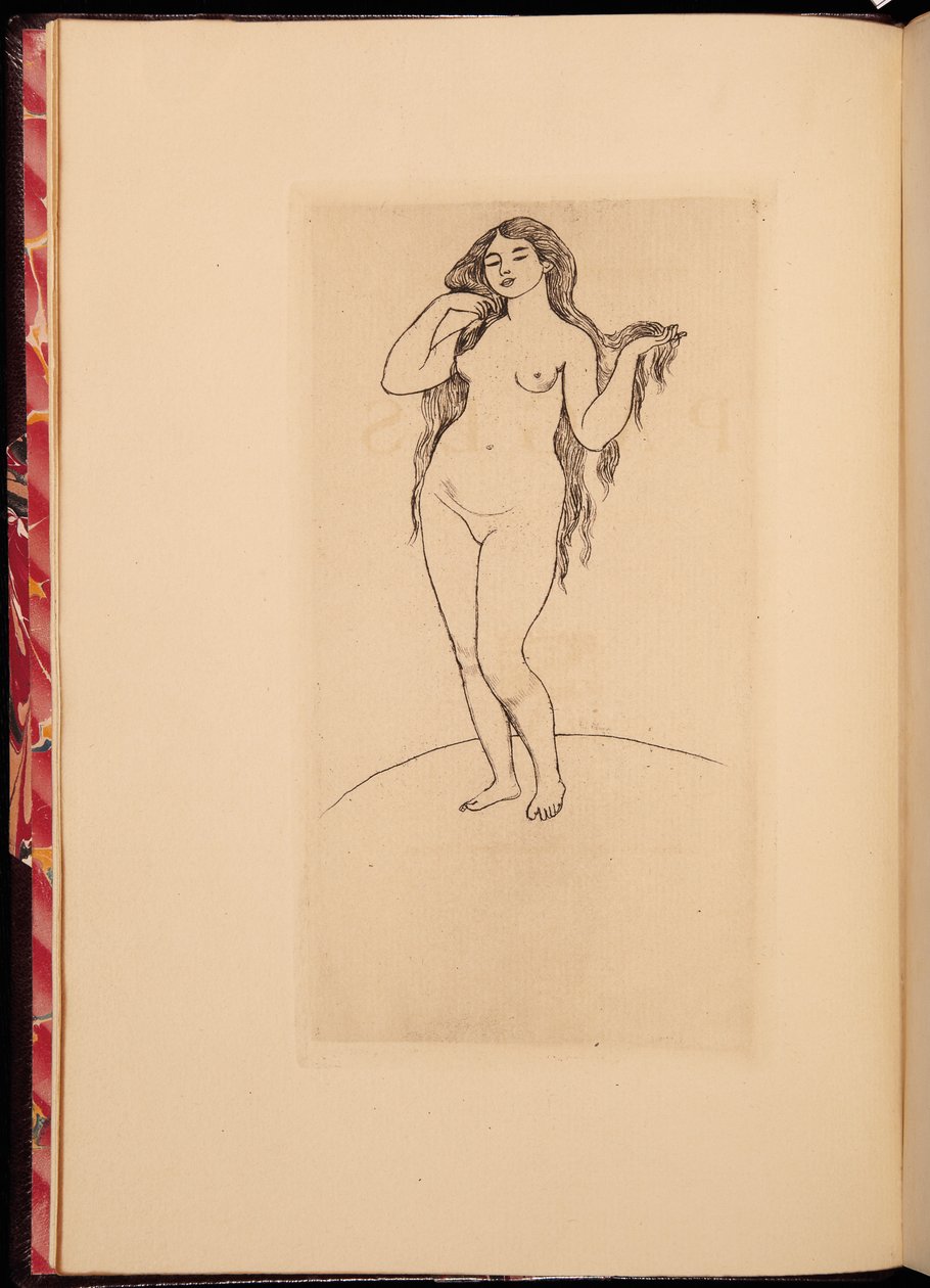 Frontispice til en antologi af værker af Stephane Mallarme, 1891 af Pierre Auguste Renoir