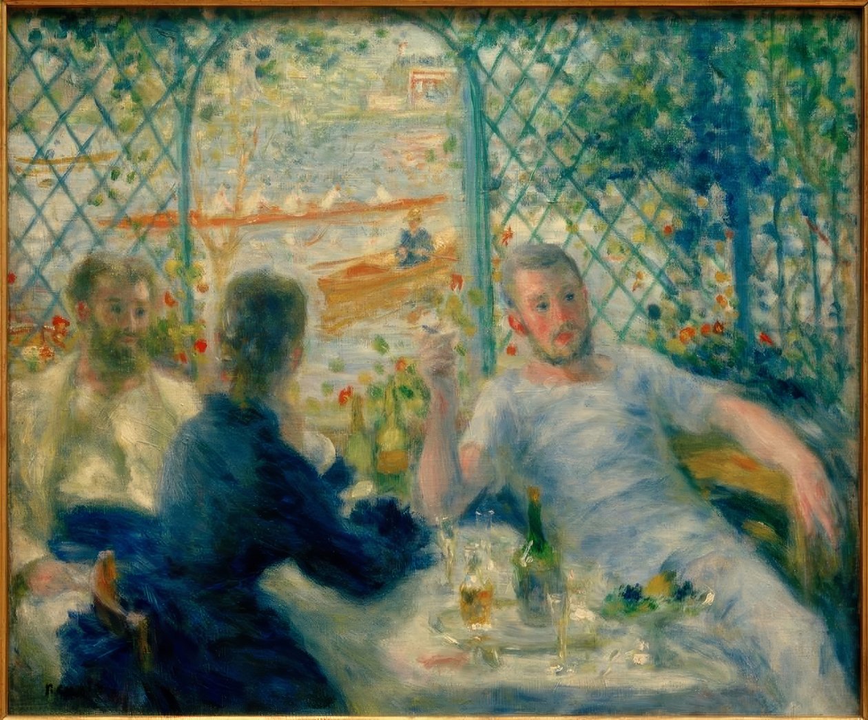 Morgenmad i restauranten Fournaise (roernes morgenmad) af Pierre Auguste Renoir