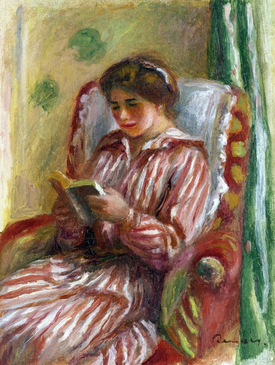Gabrielle Reading - Maleri af Pierre Auguste Renoir (1841-1919) af Pierre Auguste Renoir