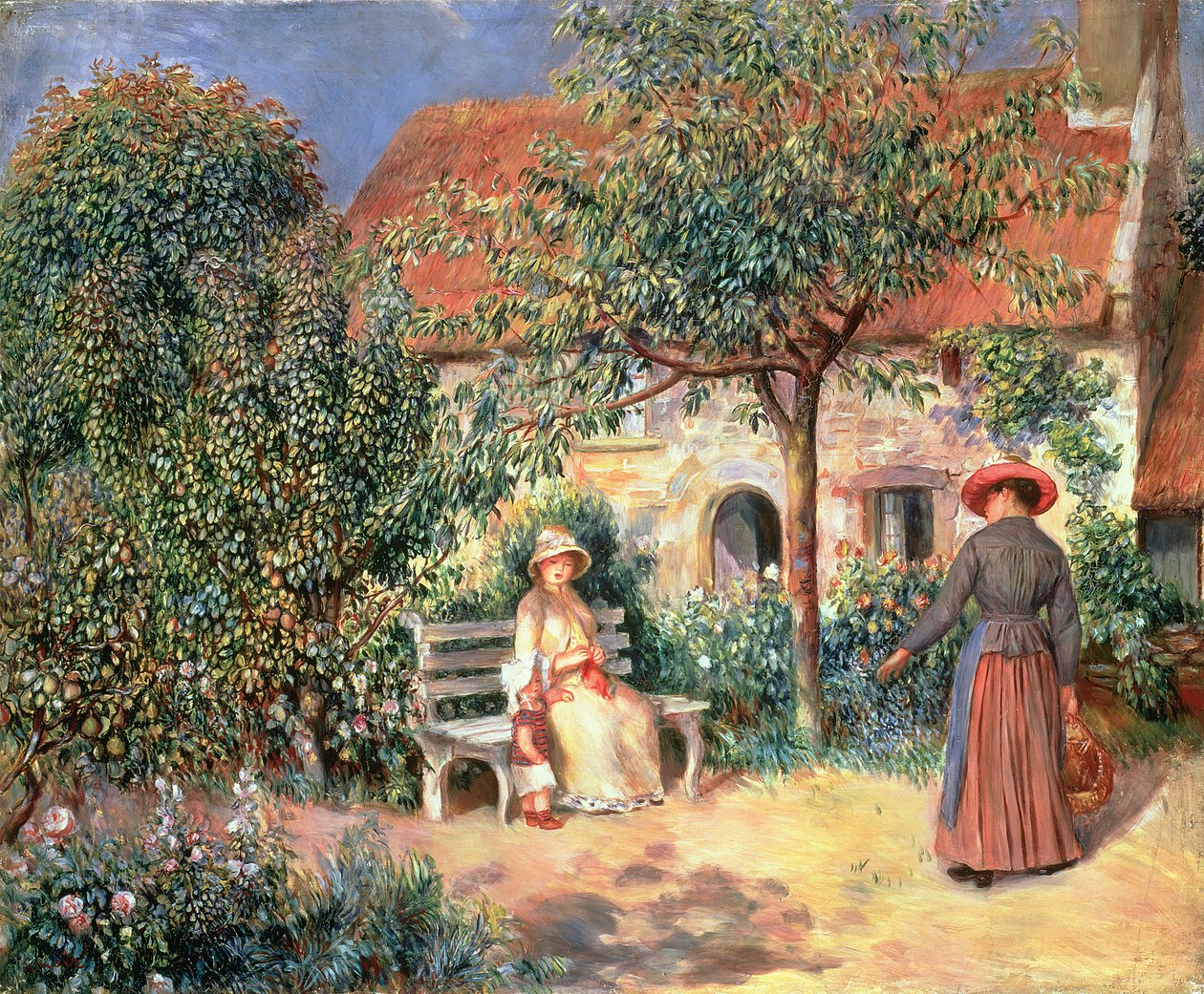 Havescene i Bretagne, ca. 1886 (olie på lærred) af Pierre Auguste Renoir