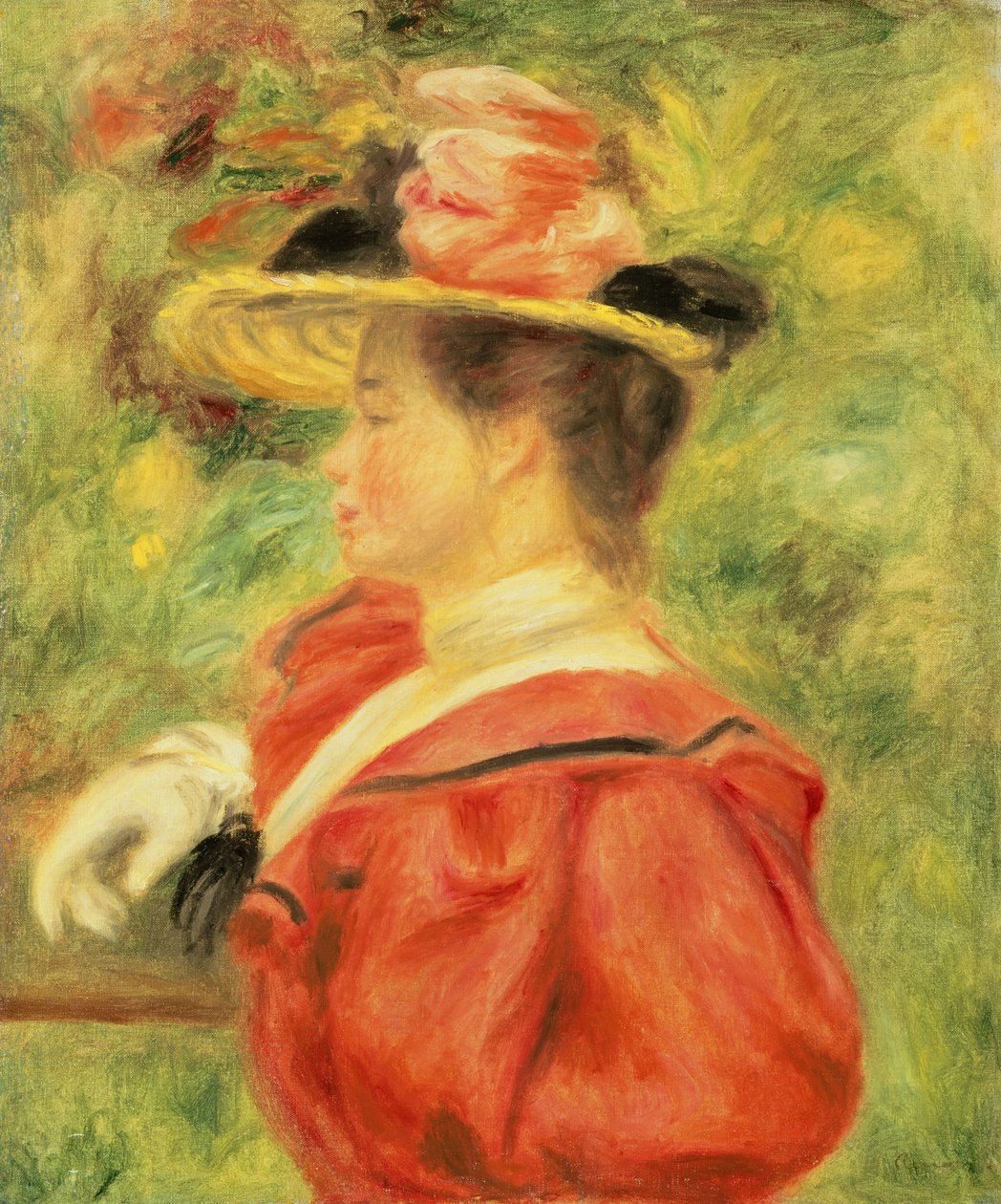 Pige med handske, ca. 1890 (olie på lærred) af Pierre Auguste Renoir