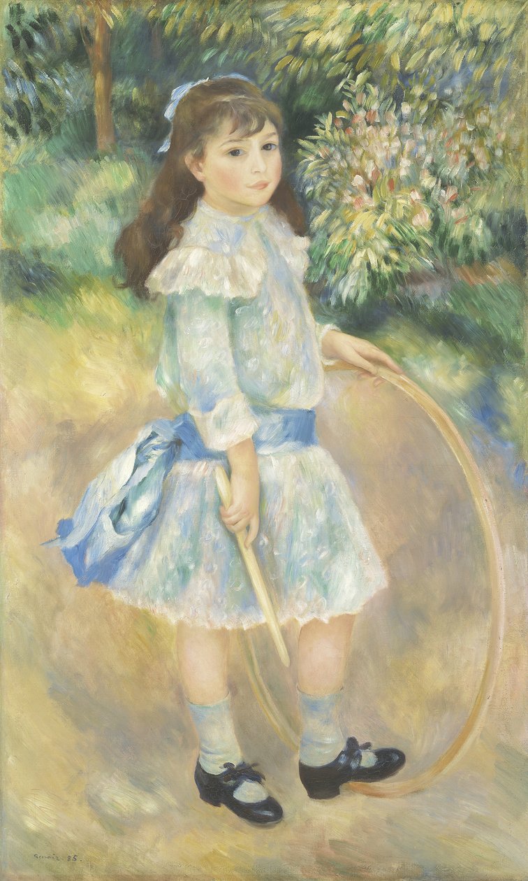Pige med en bøjle, 1885 af Pierre Auguste Renoir