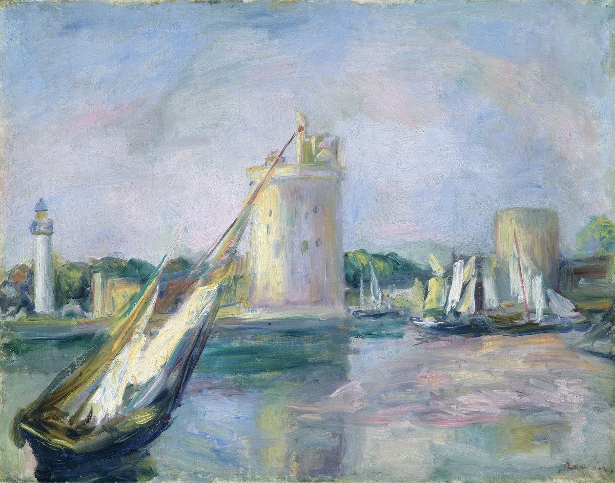 Havneindsejlingen til La Rochelle, 1896. af Pierre Auguste Renoir