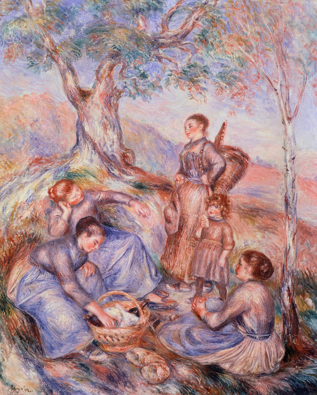 Harvesters breakfast af Pierre-Auguste Renoir (1841-1919) af Pierre Auguste Renoir