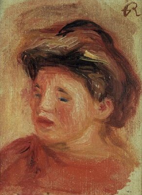 Hovedet af en ung pige af Pierre Auguste Renoir