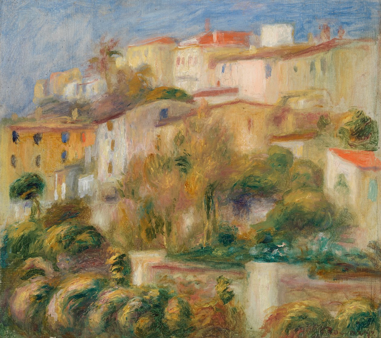 Huse på en Bakke af Pierre Auguste Renoir