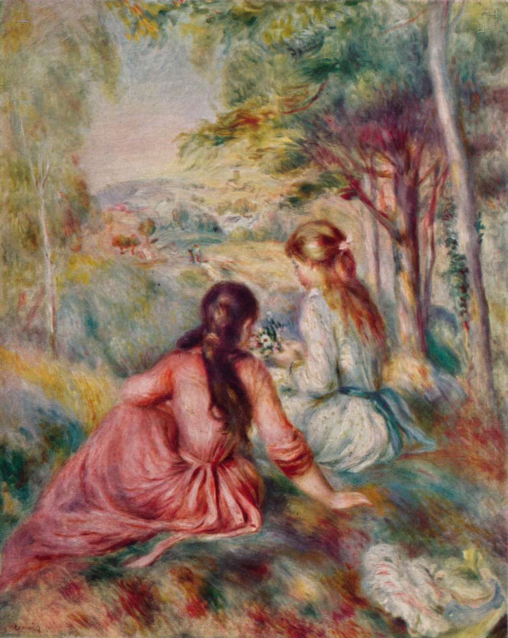 I Engen, c1888 af Pierre Auguste Renoir