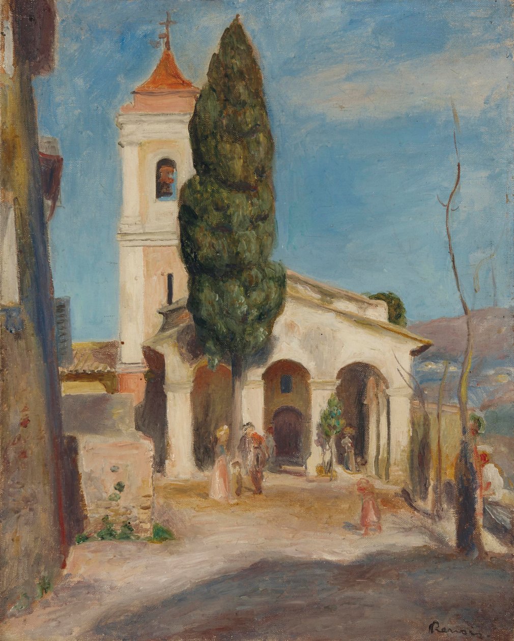Vor Frue af beskyttelses kapel i Haut-de-Cagnes, 1905 af Pierre Auguste Renoir