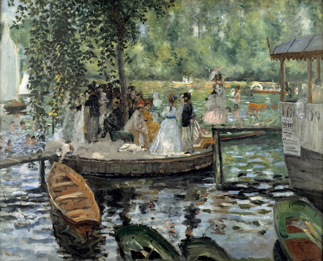 La Grenouillère, 1869 af Pierre Auguste Renoir