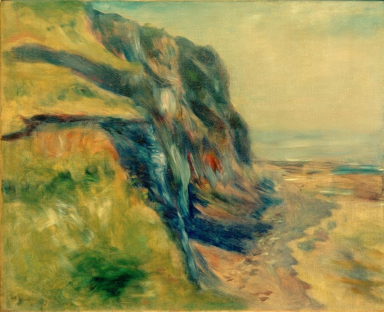 Kysten nær Dieppe af Pierre Auguste Renoir