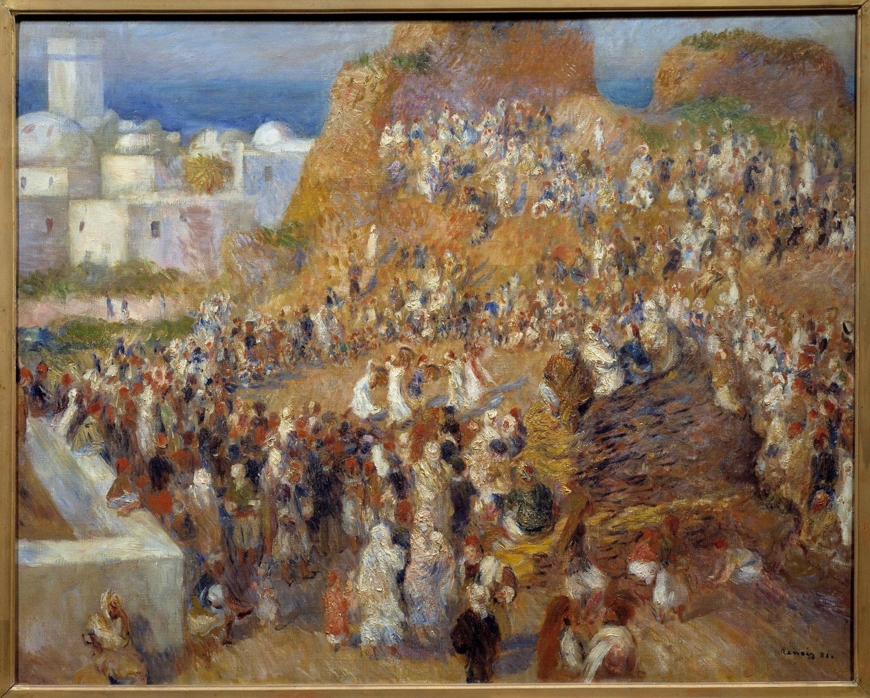 La moskee, arabisk fest Show af danse og musikere i Algier - Maleri af Pierre Auguste Renoir (1841-1919) 1881 Dim 0,73x0,92 m Paris, musee d