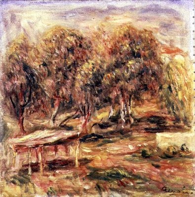 Landskab i Midi (olie på lærred) af Pierre Auguste Renoir