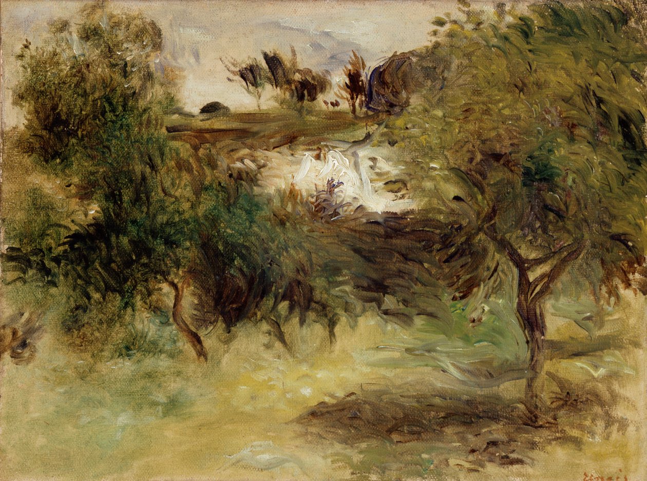Landskab med træer, slutningen af 1800-tallet af Pierre Auguste Renoir