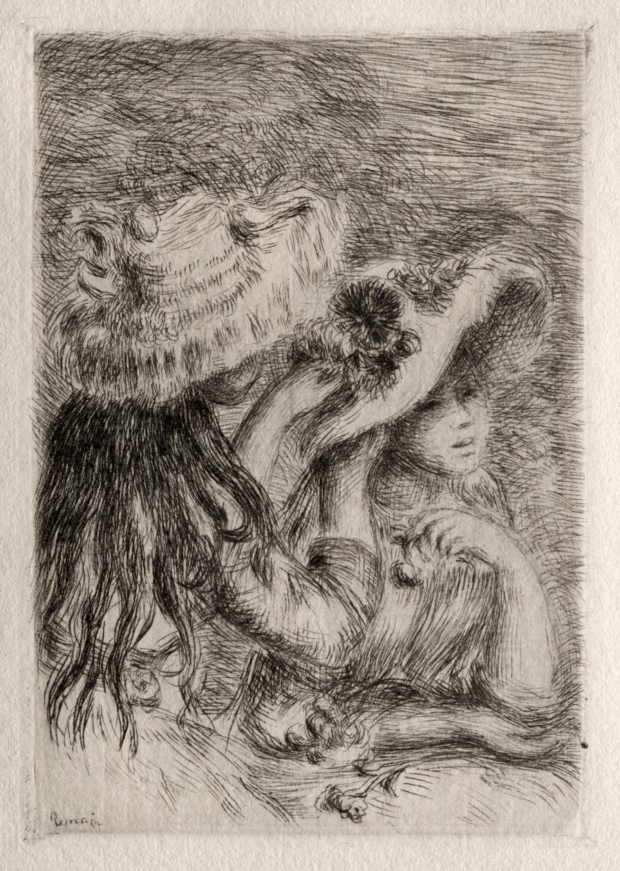 The Pinned Hat, 1894. af Pierre Auguste Renoir