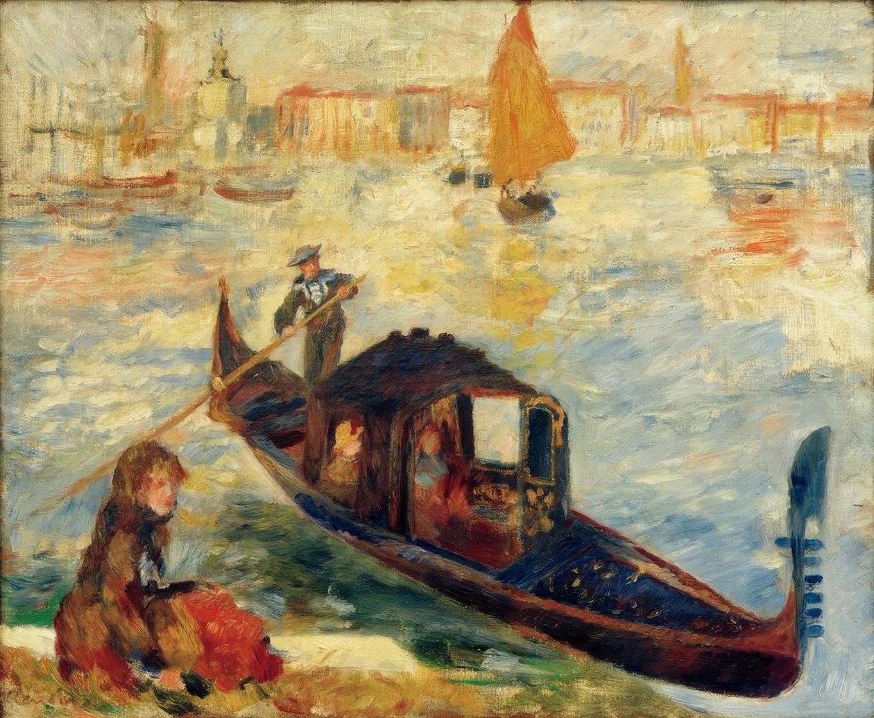Canal Grande, Venedig (Gondol) af Pierre Auguste Renoir