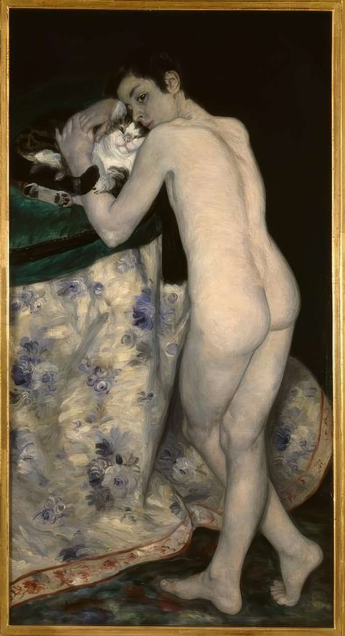 Den unge dreng med katten af Pierre Auguste Renoir
