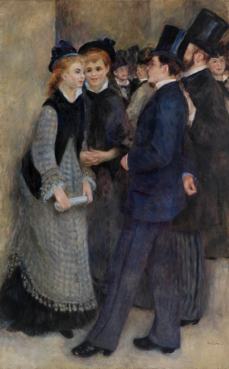 Forlader konservatoriet af Pierre Auguste Renoir