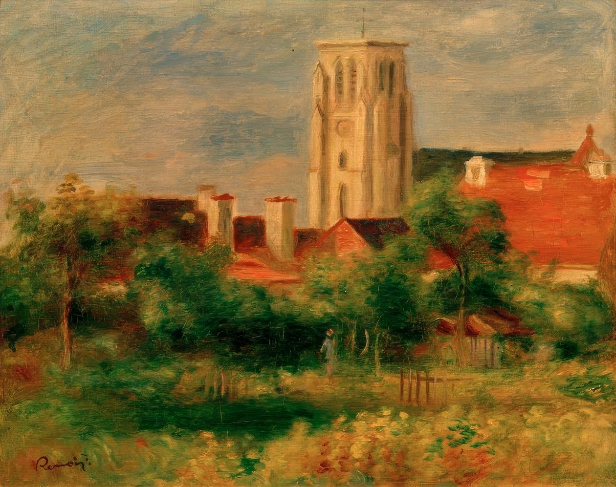 Kirken i Essoyes af Pierre Auguste Renoir