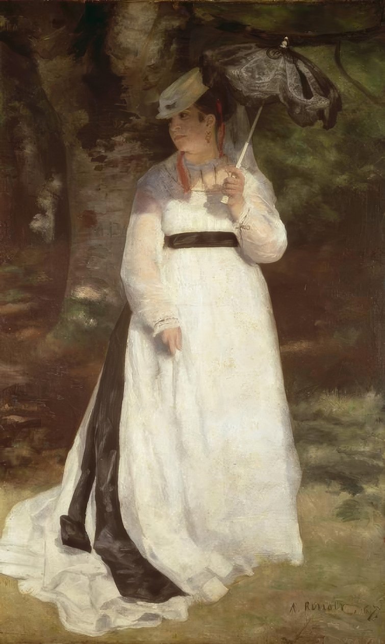 Lise med en parasol af Pierre Auguste Renoir